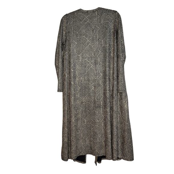 Lularoe Elegant Black Gold Sparkle Sarah long Duster size medium - Picture 3 of 7